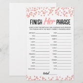 Papier Jeu de fête d'anniversaire Finir sa phrase (Devant / Derrière)