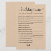 Papier Jeu de fête d'anniversaire modifiable avec anecdot (Devant / Derrière)
