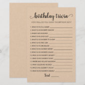 Papier Jeu de fête d'anniversaire modifiable avec anecdot (Devant / Derrière)
