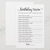 Papier Jeu de fête d'anniversaire modifiable avec anecdot (Devant / Derrière)