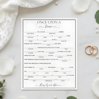 Papier Jeu de fête de mariage élégant floral Bride Libs