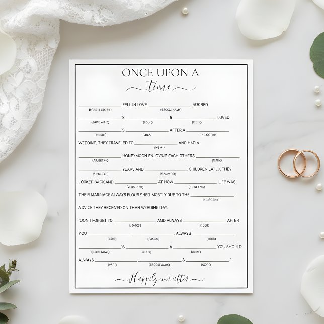 Papier Jeu de fête de mariage élégant floral Bride Libs  (Créateur téléchargé)