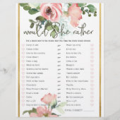 Papier Jeu de fête de mariage Elle préférerait Eggshell B (Devant)