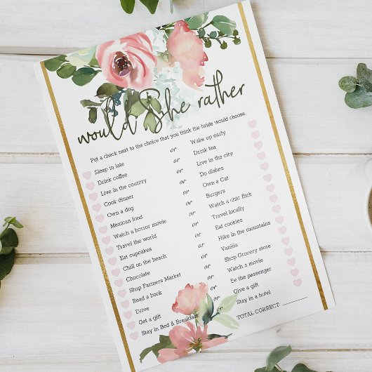 Papier Jeu de fête de mariage Elle préférerait Eggshell B