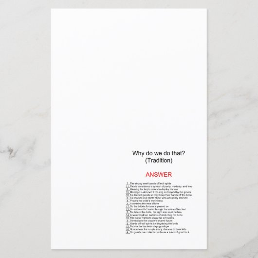 Papier Jeu de Fête des mariées Aqua et Ribbon IMPRIMÉ (Dos)