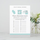 Papier Jeu de Fête des mariées Aqua Kitchen IMPRIMÉ (Debout devant)