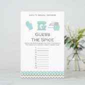 Papier Jeu de Fête des mariées Aqua Kitchen IMPRIMÉ (Debout devant)