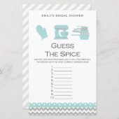 Papier Jeu de Fête des mariées Aqua Kitchen IMPRIMÉ (Devant / Derrière)