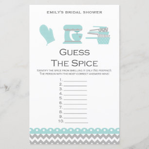 Papier Jeu de Fête des mariées Aqua Kitchen IMPRIMÉ