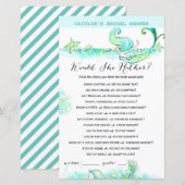 Papier Jeu de Fête des mariées Aqua Mermaid (Devant / Derrière)