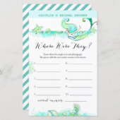 Papier Jeu de Fête des mariées Aqua Mermaid (Devant / Derrière)