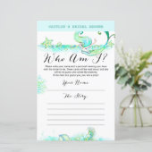 Papier Jeu de Fête des mariées Aqua Mermaid (Debout devant)