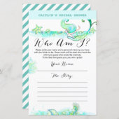 Papier Jeu de Fête des mariées Aqua Mermaid (Devant / Derrière)