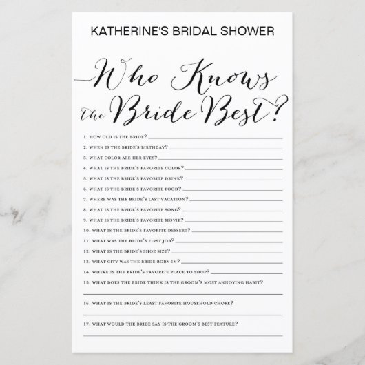 Papier Jeu de Fête des mariées Arrière - plan blanc IMPRI (Devant)