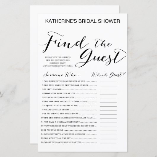 Papier Jeu de Fête des mariées Arrière - plan blanc IMPRI (Devant / Derrière)