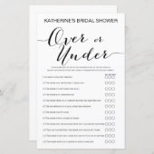 Papier Jeu de Fête des mariées Arrière - plan blanc IMPRI (Devant / Derrière)