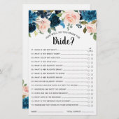 Papier Jeu de Fête des mariées Blush NavyBlue (Devant / Derrière)