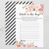 Papier Jeu de Fête des mariées Boho - What's in the Bag (Devant / Derrière)