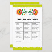 Papier Jeu de Fête des mariées Ce qui est dans votre sac  (Devant / Derrière)