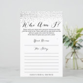 Papier Jeu de Fête des mariées Confetti Argent IMPRIMÉ (Debout devant)