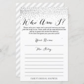 Papier Jeu de Fête des mariées Confetti Argent IMPRIMÉ (Devant / Derrière)