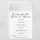 Papier Jeu de Fête des mariées Confetti Argent IMPRIMÉ (Devant / Derrière)