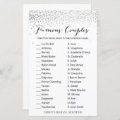 Papier Jeu de Fête des mariées Confetti Argent IMPRIMÉ (Devant / Derrière)