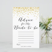 Papier Jeu de Fête des mariées - Conseils pour mariée (Debout devant)