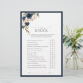 Papier Jeu de Fête des mariées couleur bleu bleu bleu ble (Debout devant)