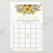 Papier Jeu de Fête des mariées de bingo de marée modifiab (Devant / Derrière)