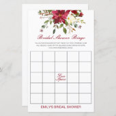 Papier Jeu de Fête des mariées de bingo de marée modifiab (Devant / Derrière)