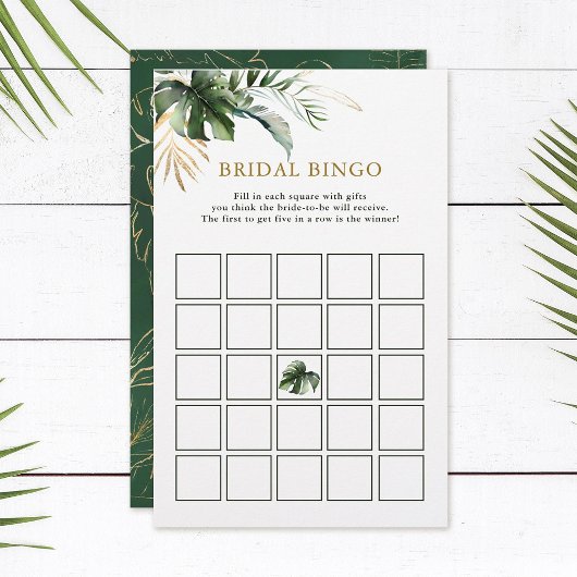 Papier Jeu de Fête des mariées de bingo tropicale de bing
