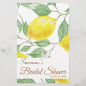 Papier Jeu de Fête des mariées de citron jaune vert moder (Dos)