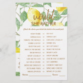 Papier Jeu de Fête des mariées de citron jaune vert moder (Devant / Derrière)