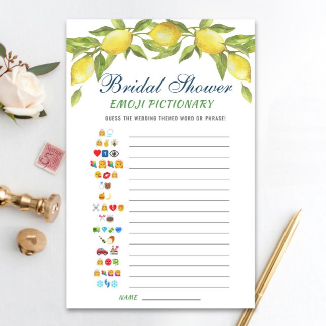 Papier Jeu de Fête des mariées de citrons doux et verdure (Créateur téléchargé)