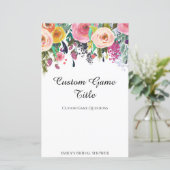 Papier Jeu de Fête des mariées de jardin IMPRIMÉ (Debout devant)