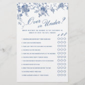 Papier Jeu de Fête des mariées de Jardin Victorian Blue (Devant)
