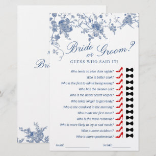Papier Jeu de Fête des mariées de Jardin Victorian Blue