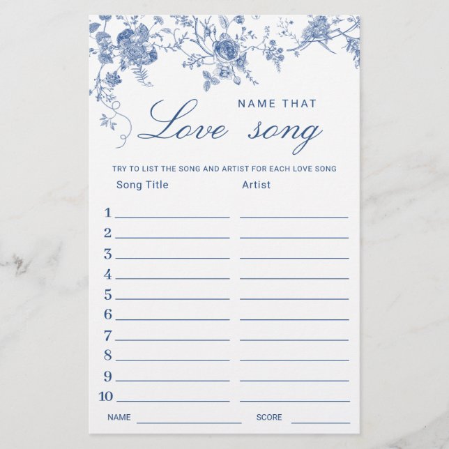 Papier Jeu de Fête des mariées de Jardin Victorian Blue (Devant)