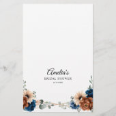 Papier Jeu de Fête des mariées de la marine de terre Qui  (Dos)