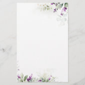 Papier Jeu de Fête des mariées de Lavande de verdure pour (Dos)