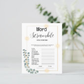 Papier Jeu de Fête des mariées de mots de budget (Debout devant)