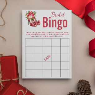 Papier Jeu de Fête des mariées de Noël de Bingo nuptiale