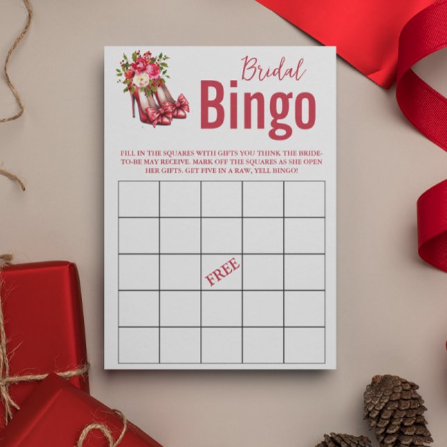 Papier Jeu de Fête des mariées de Noël de Bingo nuptiale (Créateur téléchargé)