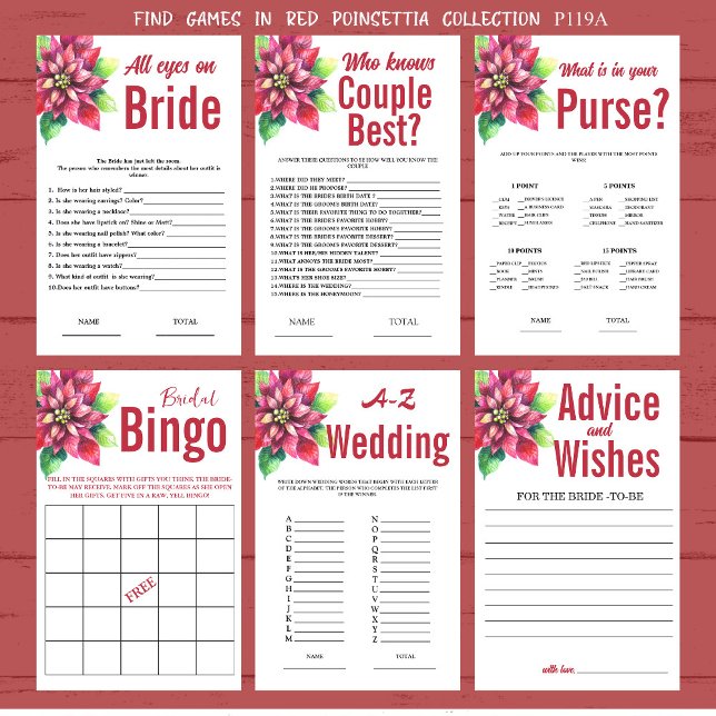 Papier Jeu de Fête des mariées de Noël de Bingo nuptiale (Créateur téléchargé)