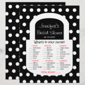 Papier Jeu de Fête des mariées de sac - Noir (Devant / Derrière)