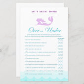 Papier Jeu de Fête des mariées de sirène imprimé, Wedding (Devant / Derrière)