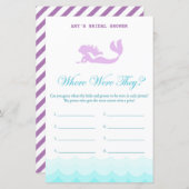 Papier Jeu de Fête des mariées de sirène imprimé, Wedding (Devant / Derrière)