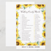 Papier Jeu de Fête des mariées de tournesol printanier IM (Devant / Derrière)