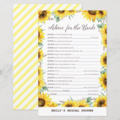 Papier Jeu de Fête des mariées de tournesol printanier IM (Devant / Derrière)